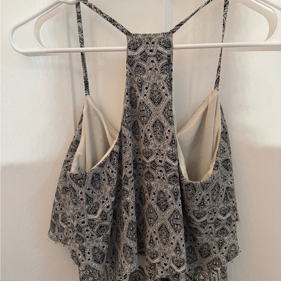 Anthropologie Vanessa Virginia Black and White Patterned Maxi Dress, with Beaded - Picture 3 of 6